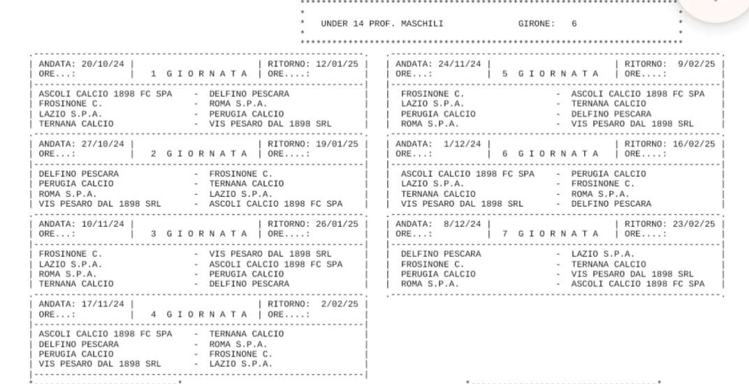 Calendario-u14-pro