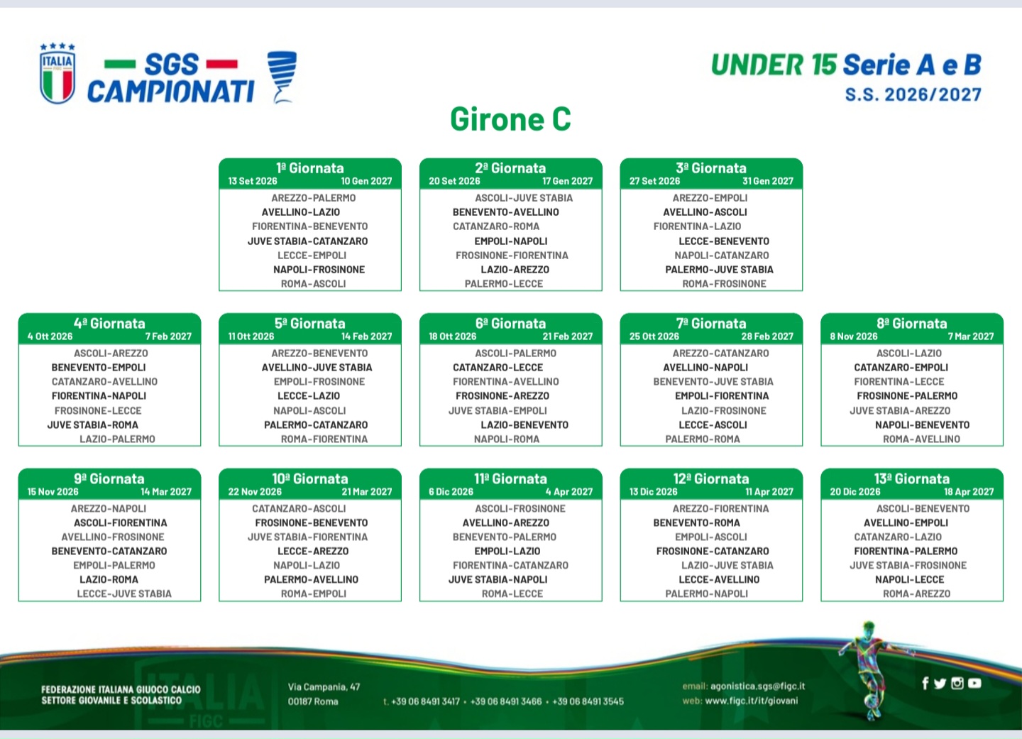 calendario U15