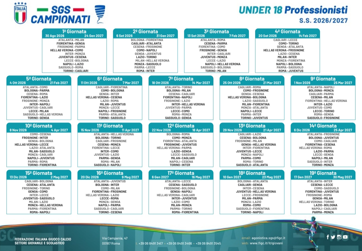 Calendario U18